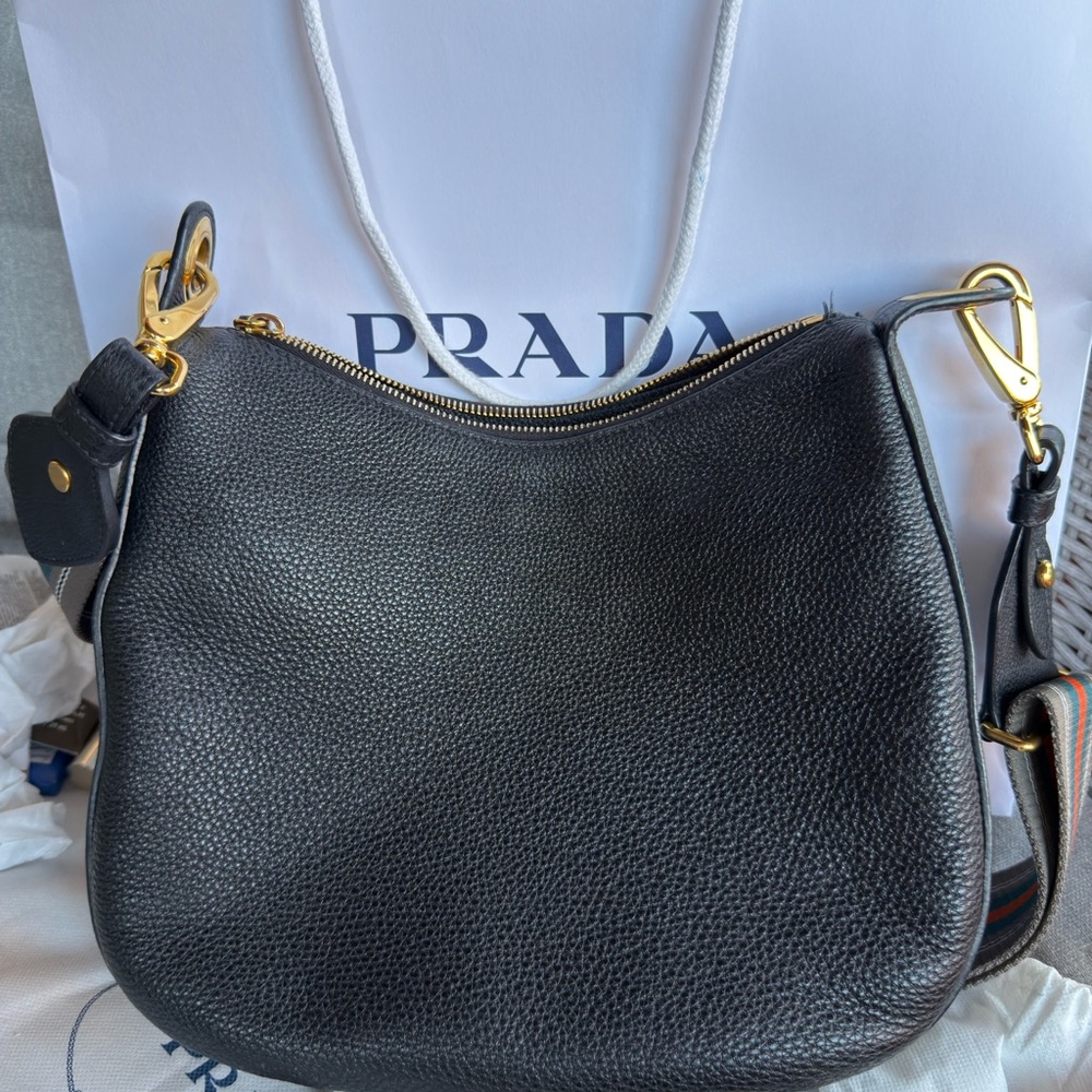 Prada Black Shoulder Bag with Gold Hardware - Picture 8 of 14